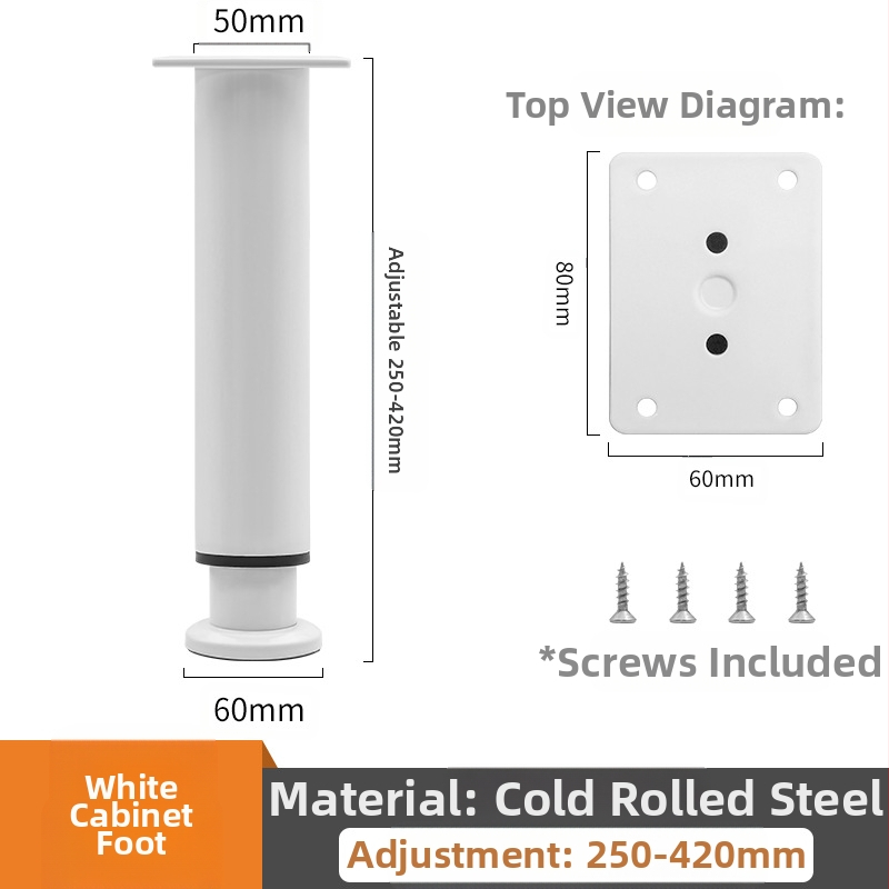 Регулируеми крачета за мебели – Qiaoju qiaojian hardware, модел QJDL-BXGGJ-7, материал: неръждаема стомана/хладно валцована стомана, подходящи за шкафове и дивани, стил: модерен минимализъм