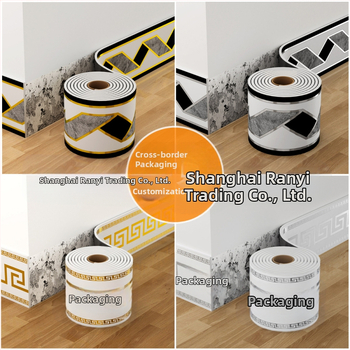 PVC πλακίδια με εφέ μαρμάρου, αυτοκόλλητη διακοσμητική ταινία βάσης τοίχου