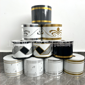 PVC πλακίδια με εφέ μαρμάρου, αυτοκόλλητη διακοσμητική ταινία βάσης τοίχου