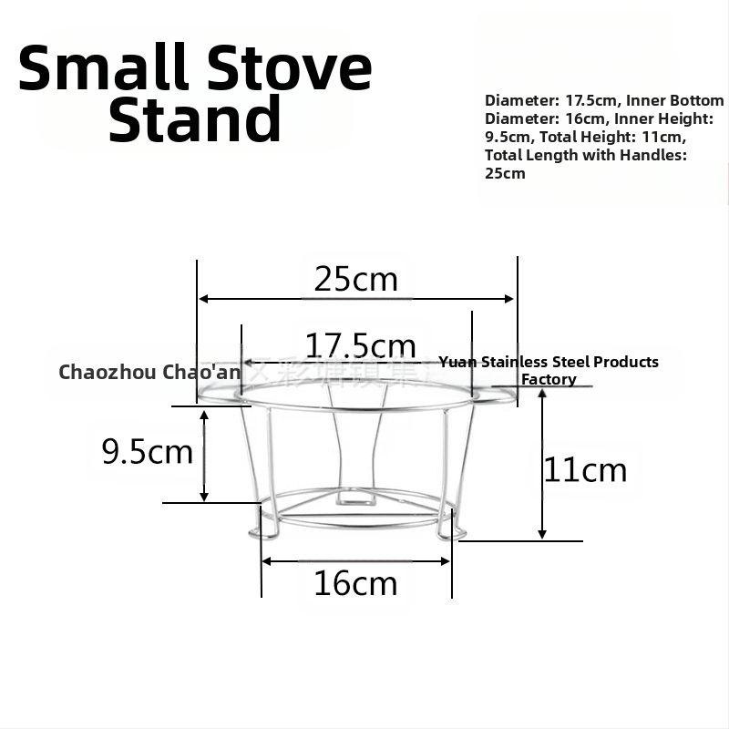 Nerūdijančio plieno kepsninės grotelių laikiklis, apvalios formos – daugiafunkcis, nešiojamas, lengvai valomas – pagamintas taškinio suvirinimo ir štampavimo technologija