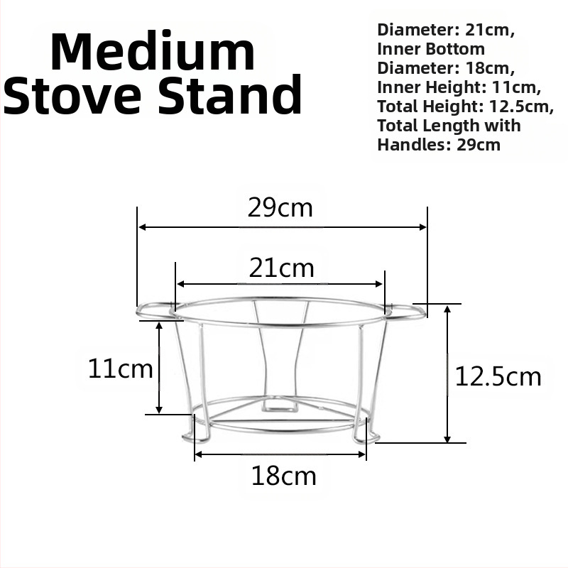 Nerūdijančio plieno kepsninės grotelių laikiklis, apvalios formos – daugiafunkcis, nešiojamas, lengvai valomas – pagamintas taškinio suvirinimo ir štampavimo technologija