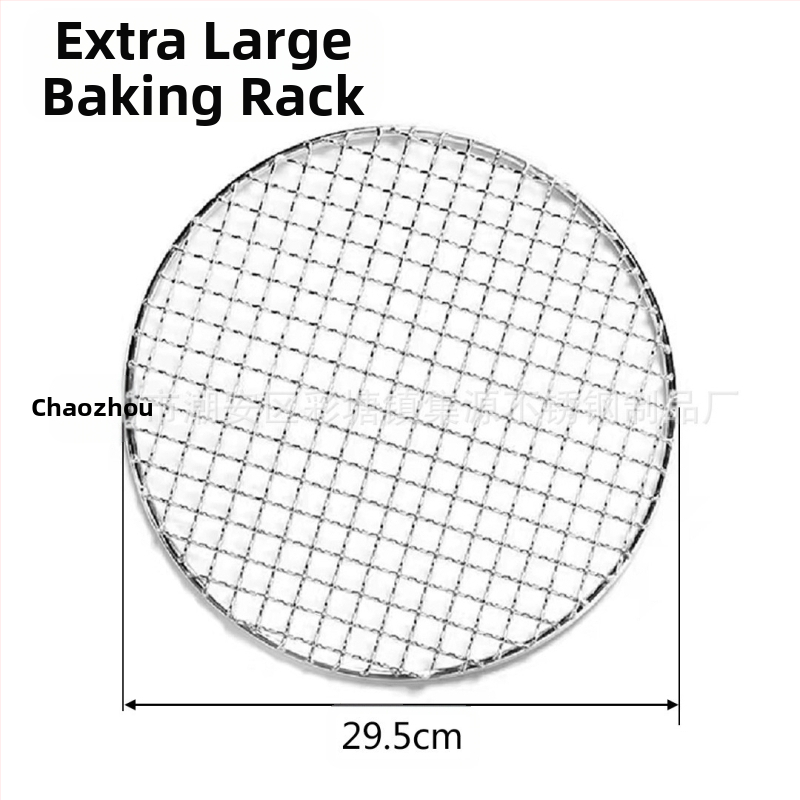 Nerūdijančio plieno kepsninės grotelių laikiklis, apvalios formos – daugiafunkcis, nešiojamas, lengvai valomas – pagamintas taškinio suvirinimo ir štampavimo technologija