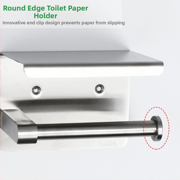 Huanuo nerūdijančio plieno 304 laikiklis tualetiniam popieriui, kvadratinė forma, veidrodinis paviršius, šiuolaikinis minimalistinis stilius