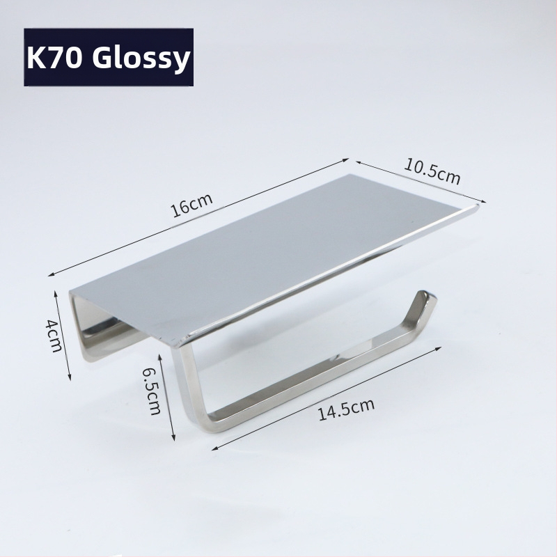 Huanuo nerūdijančio plieno 304 laikiklis tualetiniam popieriui, kvadratinė forma, veidrodinis paviršius, šiuolaikinis minimalistinis stilius