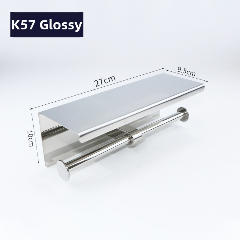 Huanuo nerūdijančio plieno 304 laikiklis tualetiniam popieriui, kvadratinė forma, veidrodinis paviršius, šiuolaikinis minimalistinis stilius