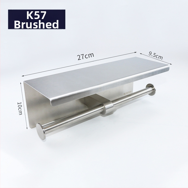 Huanuo nerūdijančio plieno 304 laikiklis tualetiniam popieriui, kvadratinė forma, veidrodinis paviršius, šiuolaikinis minimalistinis stilius