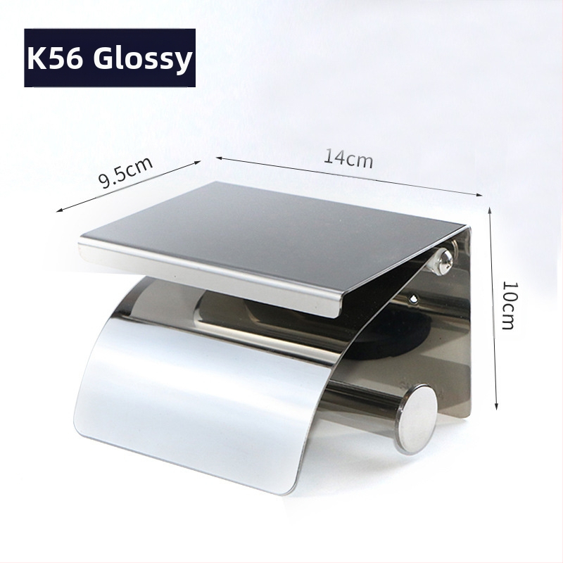 Huanuo nerūdijančio plieno 304 laikiklis tualetiniam popieriui, kvadratinė forma, veidrodinis paviršius, šiuolaikinis minimalistinis stilius