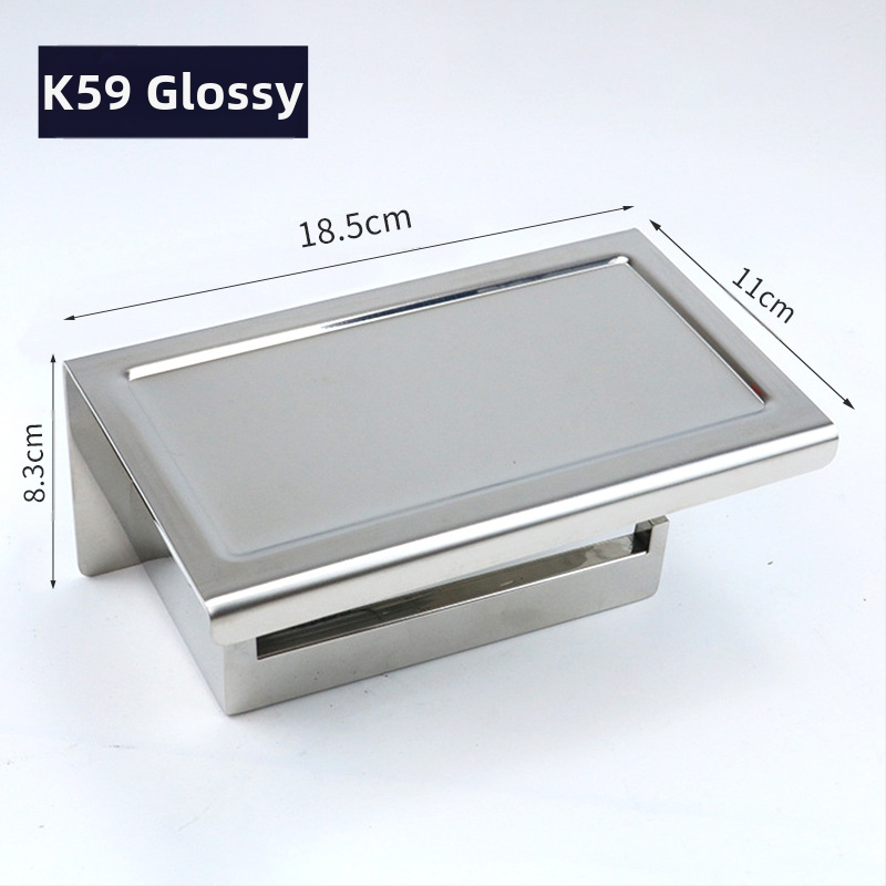 Huanuo nerūdijančio plieno 304 laikiklis tualetiniam popieriui, kvadratinė forma, veidrodinis paviršius, šiuolaikinis minimalistinis stilius