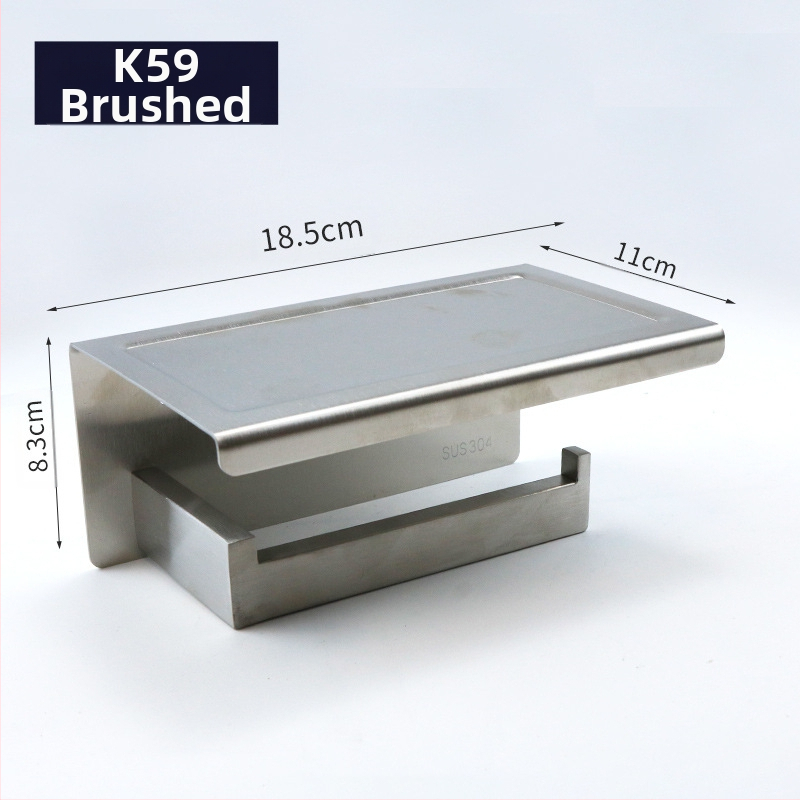 Huanuo nerūdijančio plieno 304 laikiklis tualetiniam popieriui, kvadratinė forma, veidrodinis paviršius, šiuolaikinis minimalistinis stilius