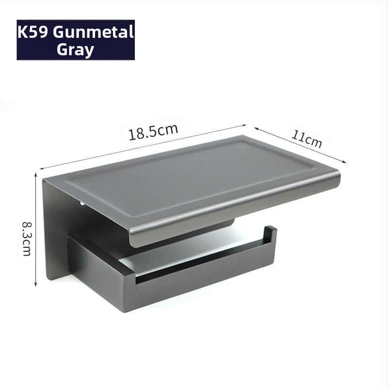 Huanuo nerūdijančio plieno 304 laikiklis tualetiniam popieriui, kvadratinė forma, veidrodinis paviršius, šiuolaikinis minimalistinis stilius