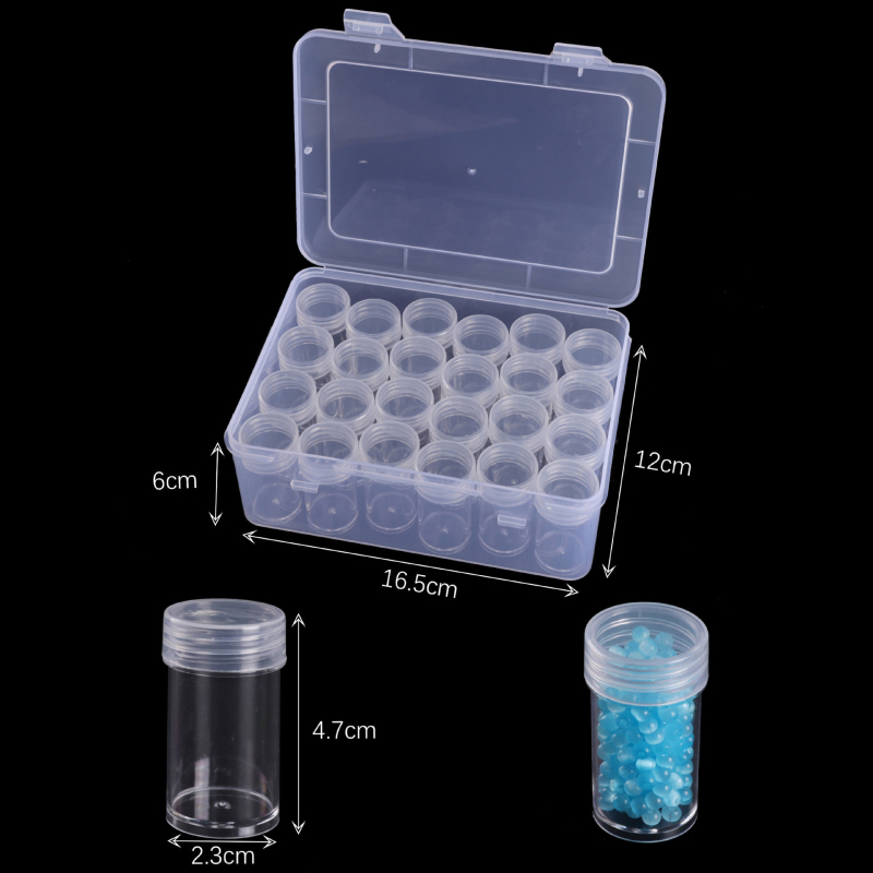 Skaidra plastikinė daugiasluoksnė papuošalų laikymo dėžutė su nuimamomis skyrimis ausims ir žiedams