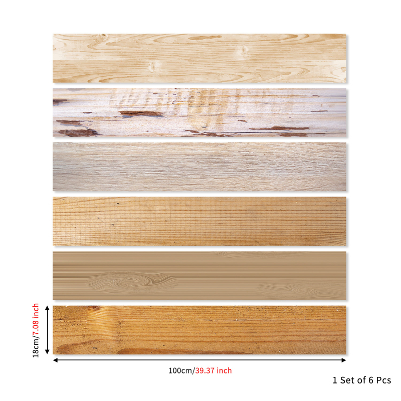 Charm Set Autocolante pentru scări – autocolante autoadezive, impermeabile, gradient geometric floral cu textură lemnoasă, PVC