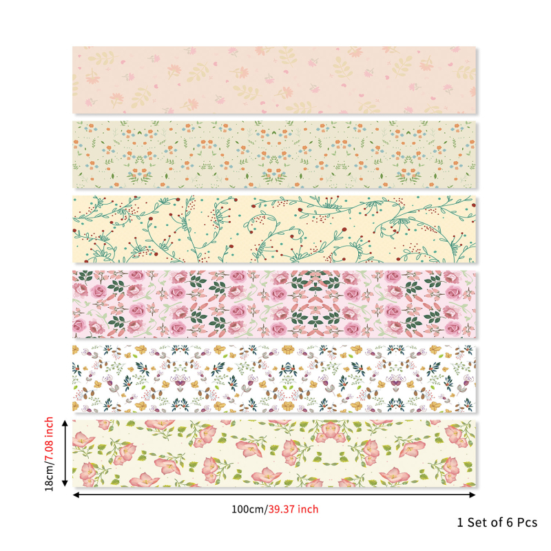 Charm Set Autocolante pentru scări – autocolante autoadezive, impermeabile, gradient geometric floral cu textură lemnoasă, PVC