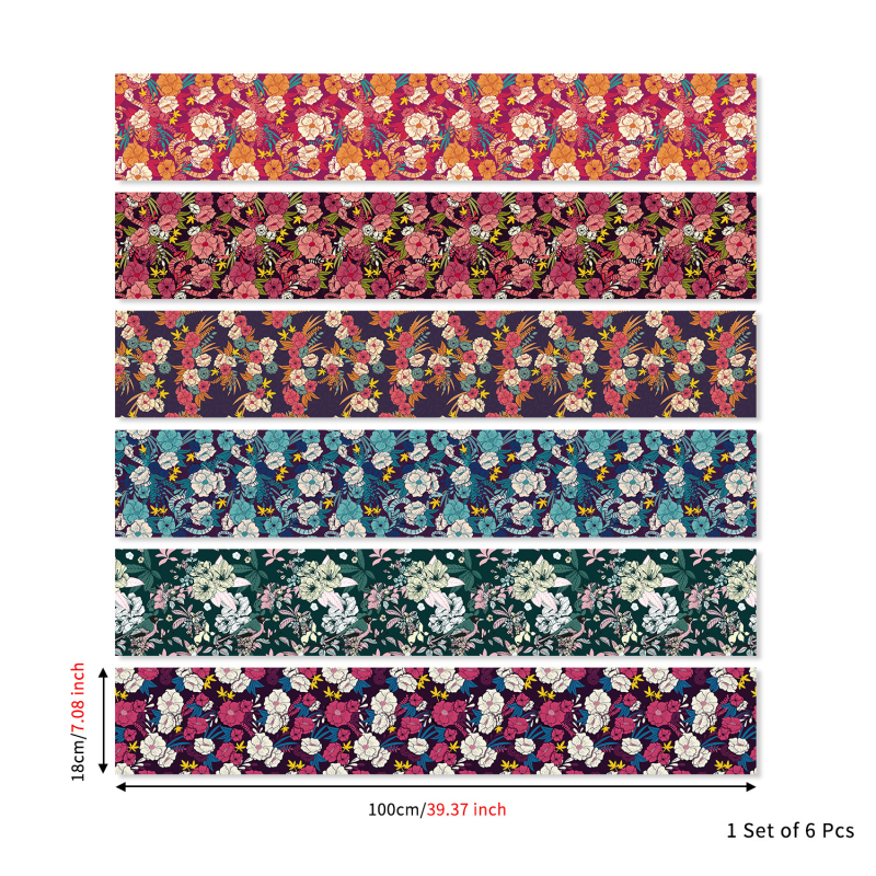 Charm Set Autocolante pentru scări – autocolante autoadezive, impermeabile, gradient geometric floral cu textură lemnoasă, PVC