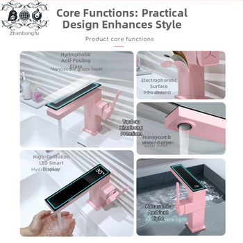 Maišytuvo praustuvas su skaitmeniniu ekranu, varinis korpusas, modelis M65, keraminio disko vožtuvas
