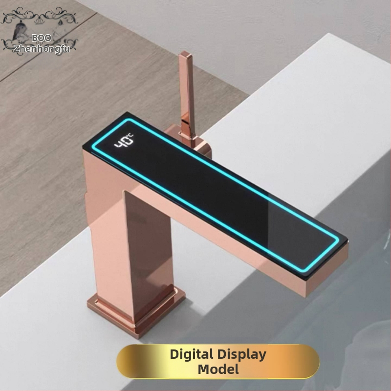 Maišytuvo praustuvas su skaitmeniniu ekranu, varinis korpusas, modelis M65, keraminio disko vožtuvas