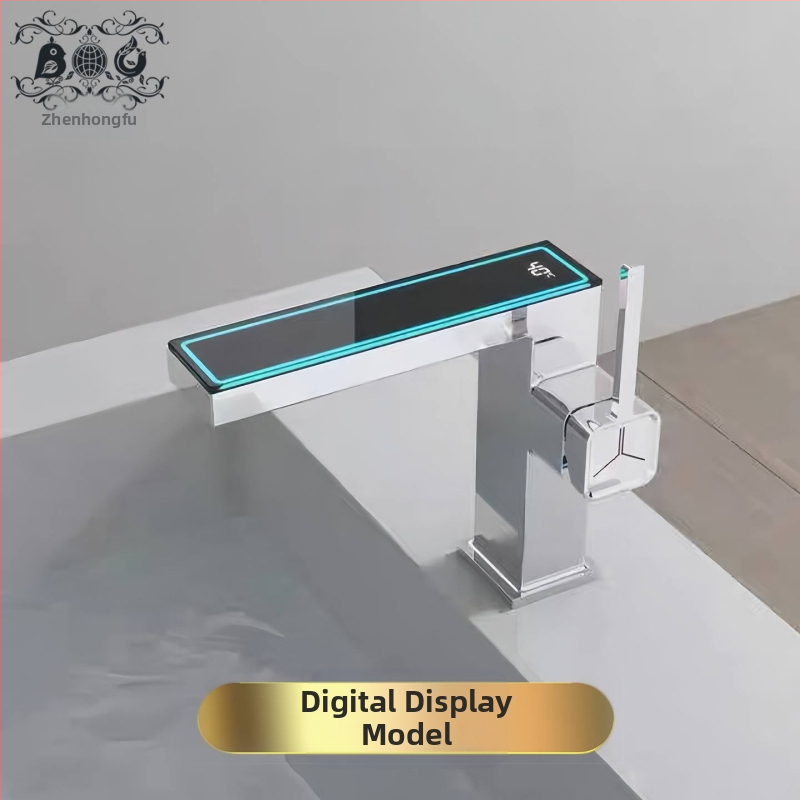 Maišytuvo praustuvas su skaitmeniniu ekranu, varinis korpusas, modelis M65, keraminio disko vožtuvas