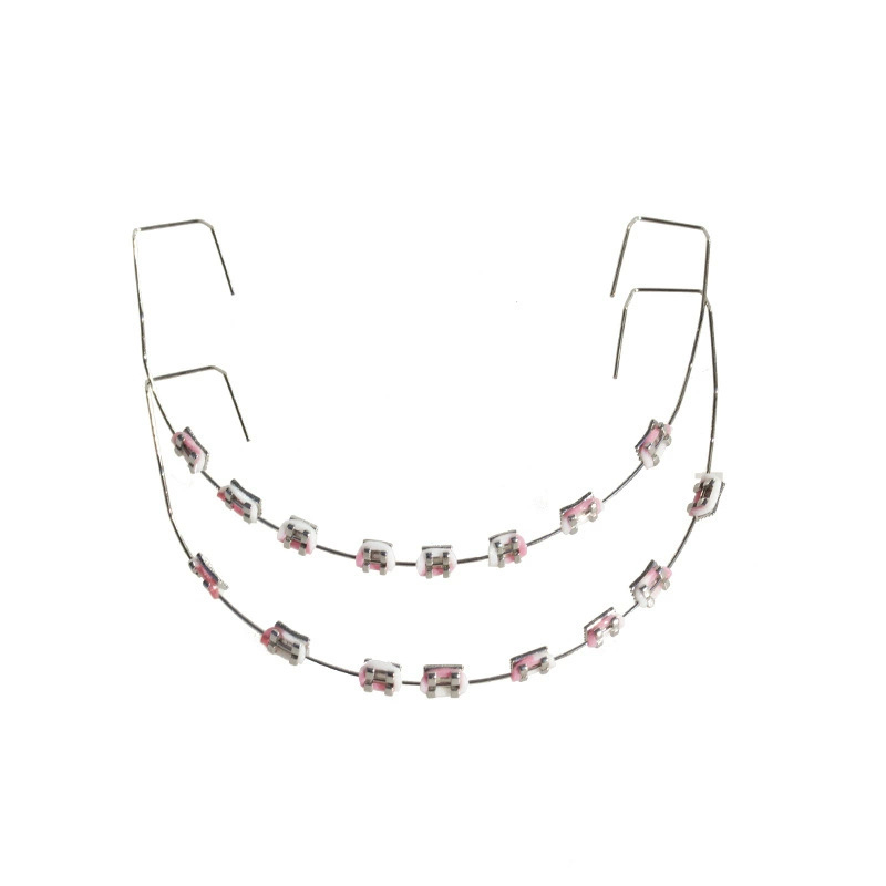 Ortodontikus fém bracket modell bemutatóhoz, felnőtteknek, 140 g, dobozban 100 darab, helyi márka