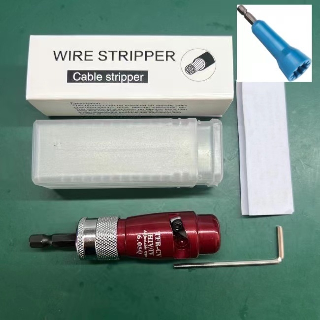 Long Tao Elektriskais vadu noņemšanas instruments ar rotējošu mizas rīku, antistatiskas, apaļš atvērums