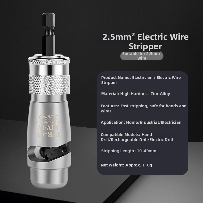 Long Tao Elektriskais vadu noņemšanas instruments ar rotējošu mizas rīku, antistatiskas, apaļš atvērums