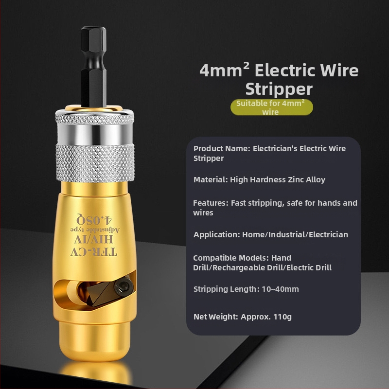 Long Tao Elektriskais vadu noņemšanas instruments ar rotējošu mizas rīku, antistatiskas, apaļš atvērums