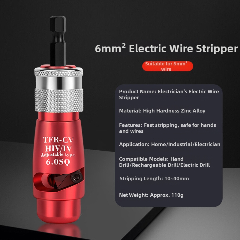 Long Tao Elektriskais vadu noņemšanas instruments ar rotējošu mizas rīku, antistatiskas, apaļš atvērums