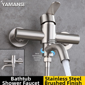 304 nerūdijančio plieno dušo maišytuvas sieninis su karštu ir šaltu vandeniu