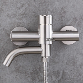 304 nerūdijančio plieno dušo maišytuvas sieninis su karštu ir šaltu vandeniu