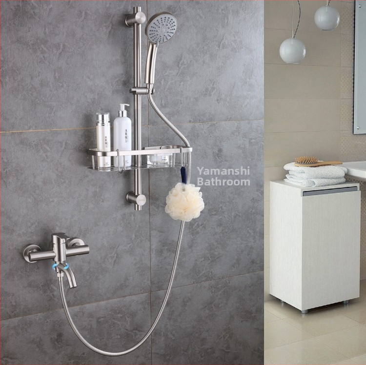 304 nerūdijančio plieno dušo maišytuvas sieninis su karštu ir šaltu vandeniu