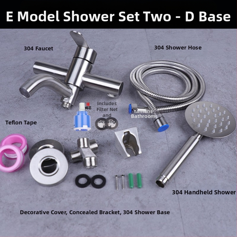 304 nerūdijančio plieno dušo maišytuvas sieninis su karštu ir šaltu vandeniu