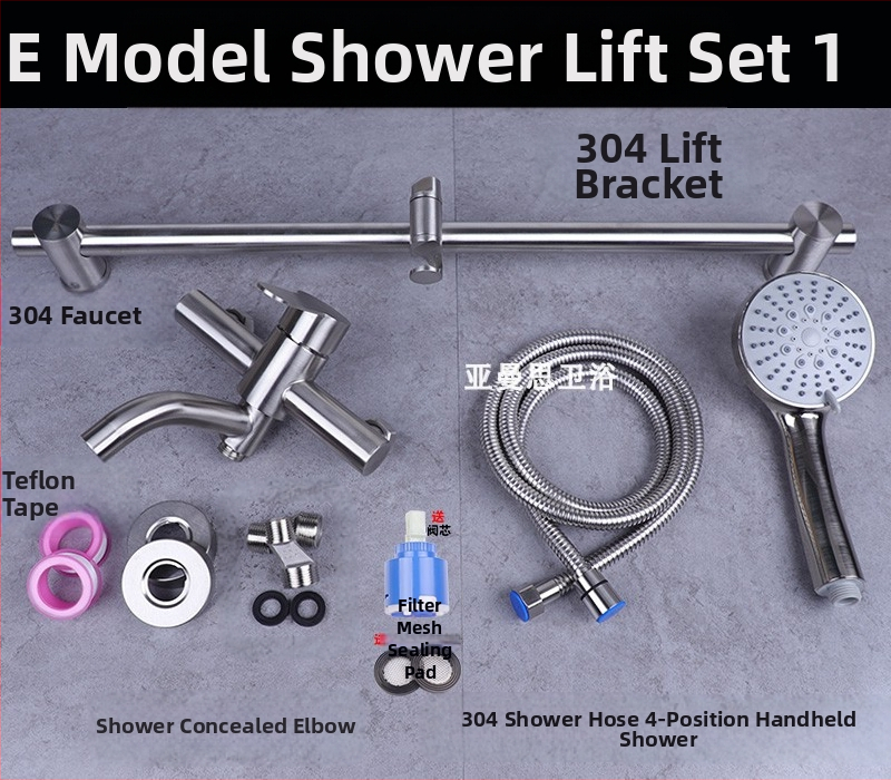 304 nerūdijančio plieno dušo maišytuvas sieninis su karštu ir šaltu vandeniu