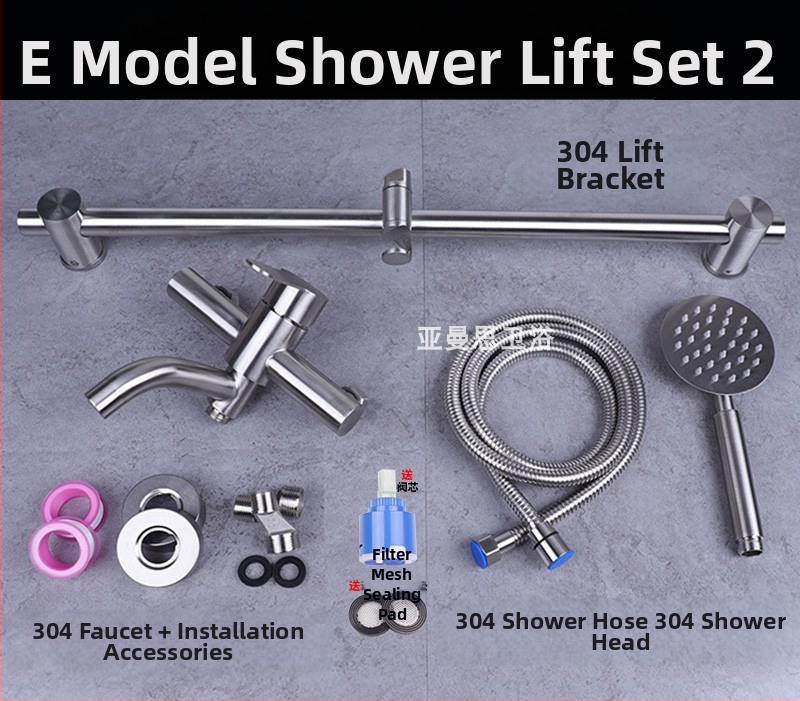 304 nerūdijančio plieno dušo maišytuvas sieninis su karštu ir šaltu vandeniu