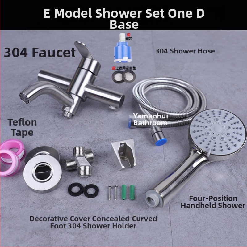 304 nerūdijančio plieno dušo maišytuvas sieninis su karštu ir šaltu vandeniu