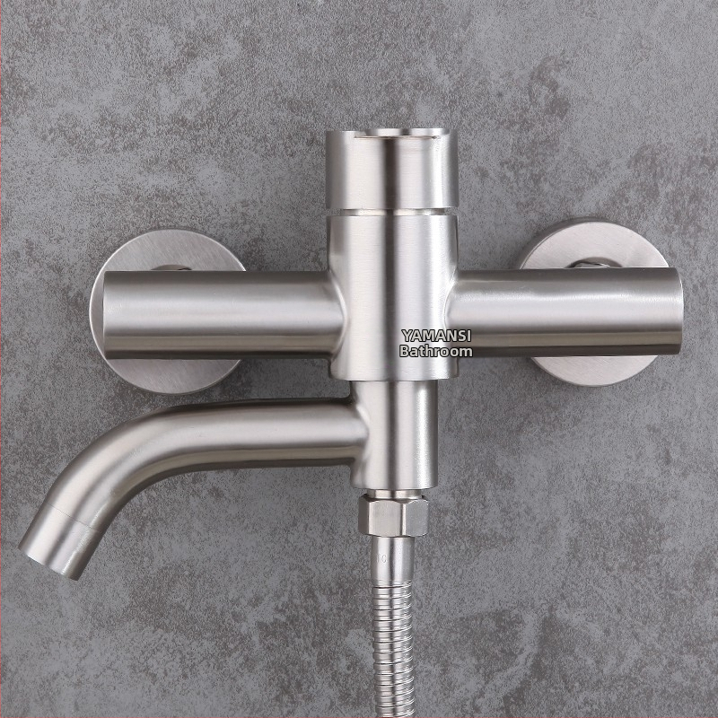 304 nerūdijančio plieno dušo maišytuvas sieninis su karštu ir šaltu vandeniu