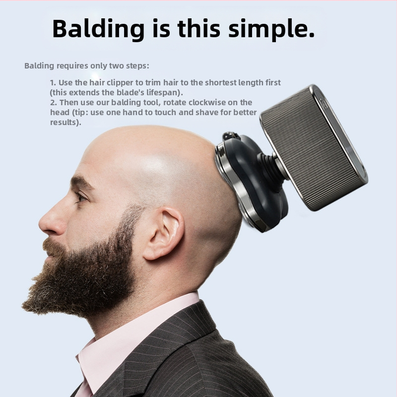 Elektrinis plaukų šalinimo skustuvas vyrams su plūduriuojančia pjovimo galvute, įdiegta baterija 500–800 mAh, daugiau nei 60 min veikimo laikas, be šepetėlių variklis, įkrovimas ir maitinimas dvigubam naudojimui