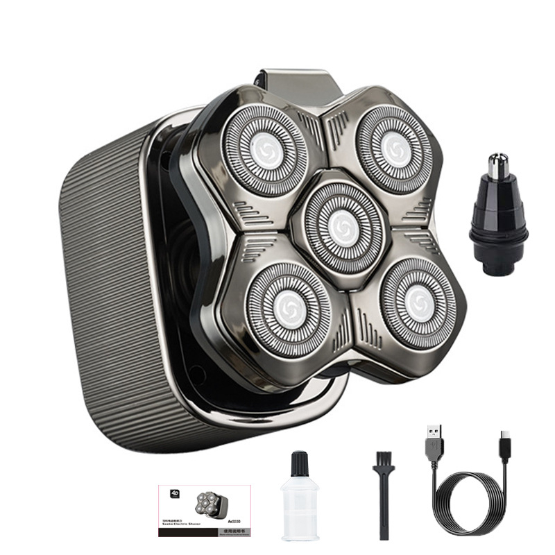 Elektrinis plaukų šalinimo skustuvas vyrams su plūduriuojančia pjovimo galvute, įdiegta baterija 500–800 mAh, daugiau nei 60 min veikimo laikas, be šepetėlių variklis, įkrovimas ir maitinimas dvigubam naudojimui