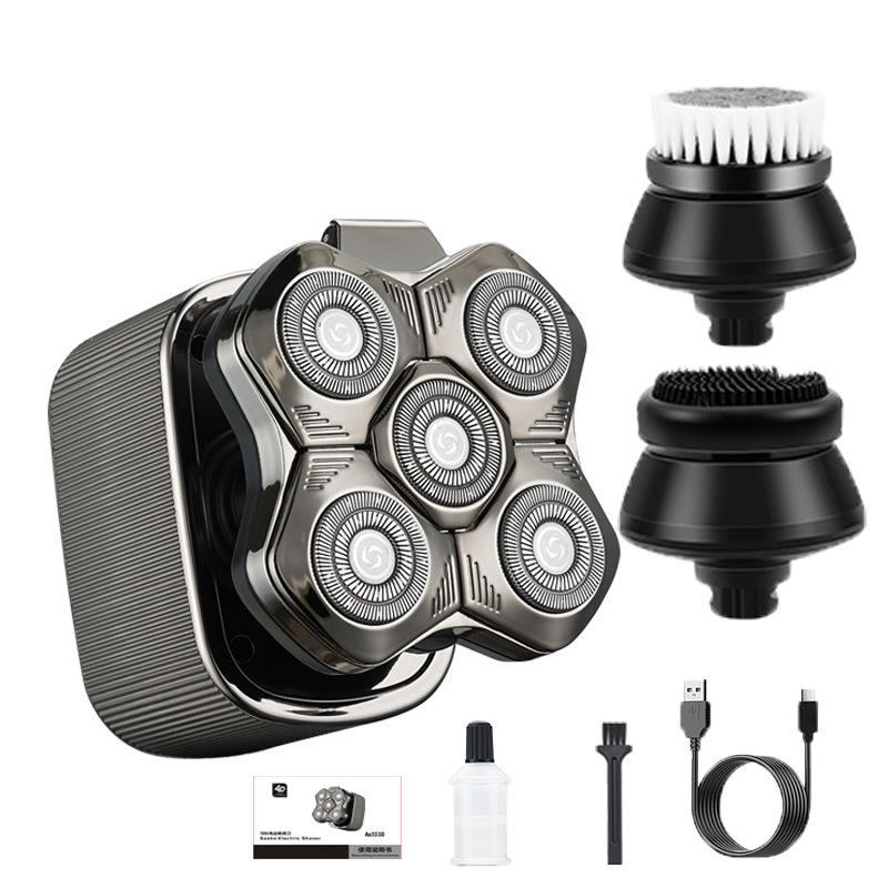 Elektrinis plaukų šalinimo skustuvas vyrams su plūduriuojančia pjovimo galvute, įdiegta baterija 500–800 mAh, daugiau nei 60 min veikimo laikas, be šepetėlių variklis, įkrovimas ir maitinimas dvigubam naudojimui