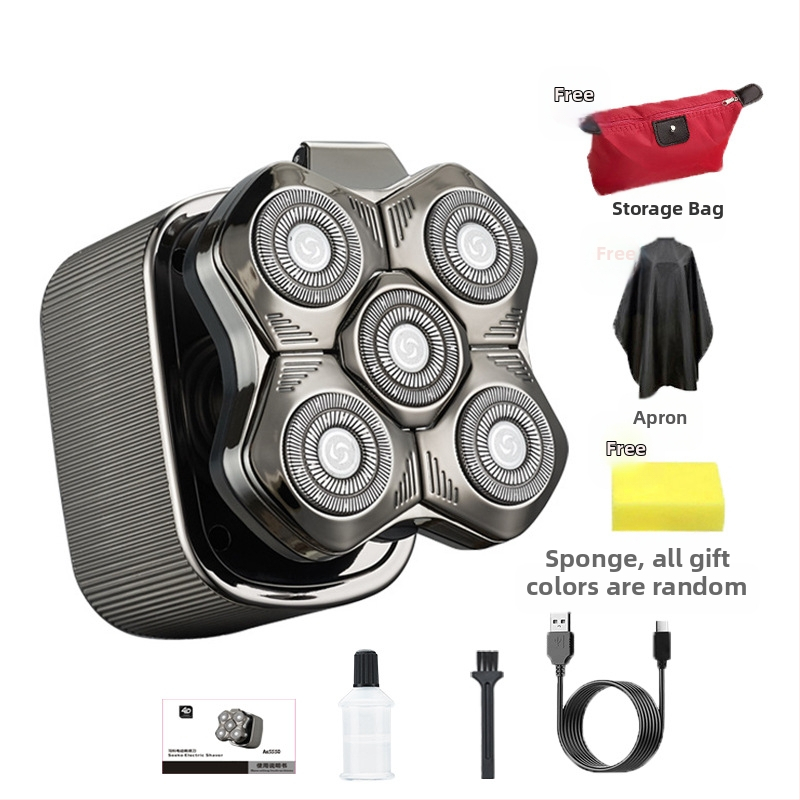 Elektrinis plaukų šalinimo skustuvas vyrams su plūduriuojančia pjovimo galvute, įdiegta baterija 500–800 mAh, daugiau nei 60 min veikimo laikas, be šepetėlių variklis, įkrovimas ir maitinimas dvigubam naudojimui