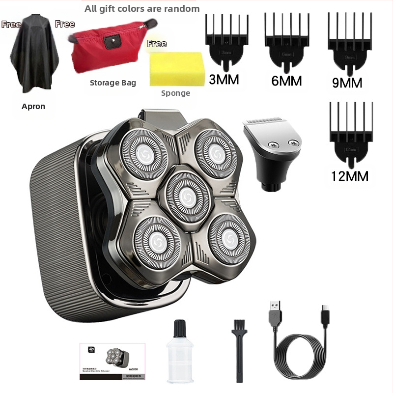 Elektrinis plaukų šalinimo skustuvas vyrams su plūduriuojančia pjovimo galvute, įdiegta baterija 500–800 mAh, daugiau nei 60 min veikimo laikas, be šepetėlių variklis, įkrovimas ir maitinimas dvigubam naudojimui