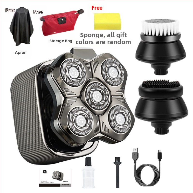 Elektrinis plaukų šalinimo skustuvas vyrams su plūduriuojančia pjovimo galvute, įdiegta baterija 500–800 mAh, daugiau nei 60 min veikimo laikas, be šepetėlių variklis, įkrovimas ir maitinimas dvigubam naudojimui