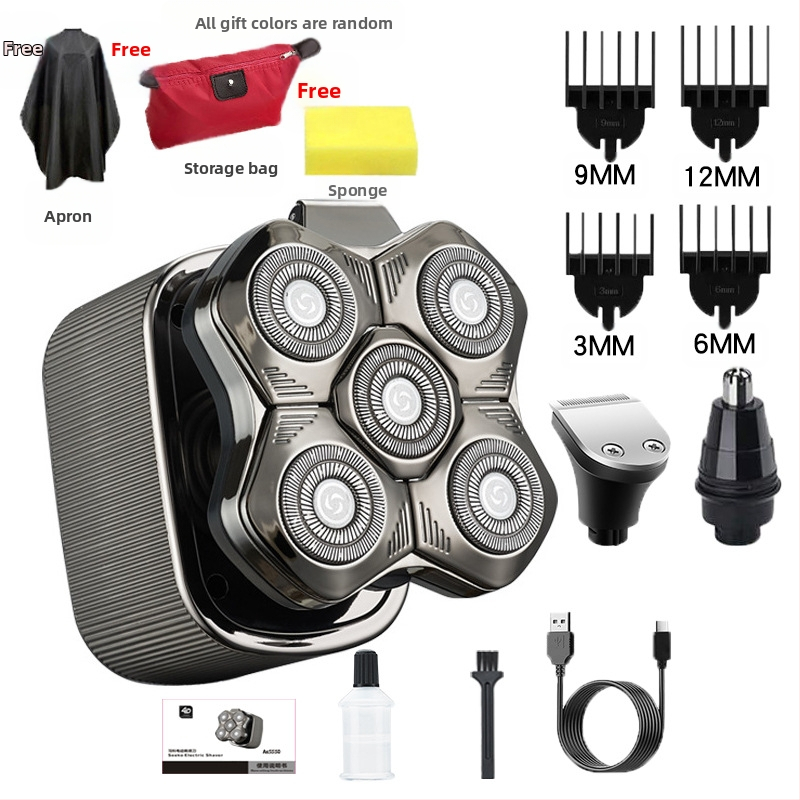 Elektrinis plaukų šalinimo skustuvas vyrams su plūduriuojančia pjovimo galvute, įdiegta baterija 500–800 mAh, daugiau nei 60 min veikimo laikas, be šepetėlių variklis, įkrovimas ir maitinimas dvigubam naudojimui