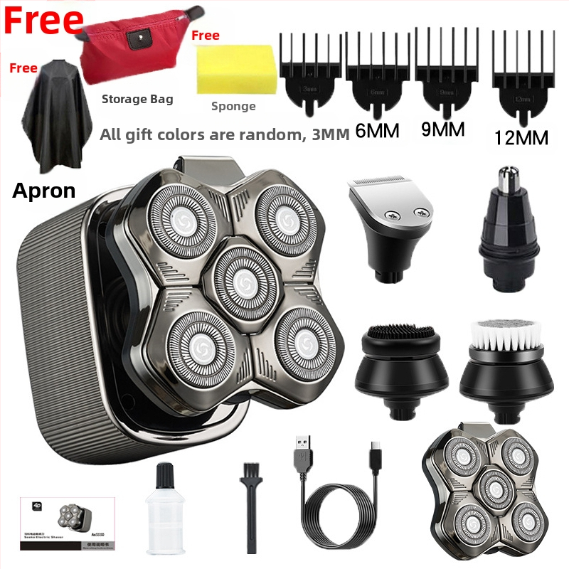 Elektrinis plaukų šalinimo skustuvas vyrams su plūduriuojančia pjovimo galvute, įdiegta baterija 500–800 mAh, daugiau nei 60 min veikimo laikas, be šepetėlių variklis, įkrovimas ir maitinimas dvigubam naudojimui