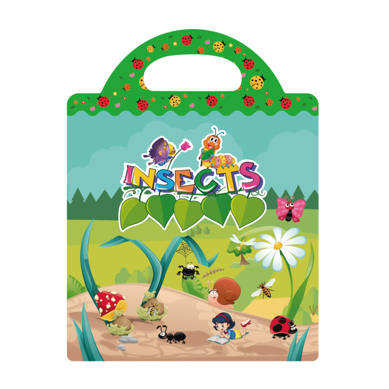 Gyerekeknek szóló matricás könyv dinoszauruszokkal és állatokat ábrázoló jelenetekkel – DIY, hordozható, öntapadós matricák, oktató