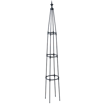 Ανθοστάτης εξωτερικού χώρου τύπου Πύργος με σωλήνες από ατσάλι με πλαστικό επίστρωμα και δακτύλιο