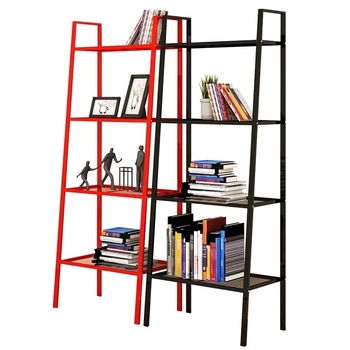 Ράφι αποθήκευσης δαπέδου από ανθρακούχο χάλυβα, 8+ ράφια, για καθιστικό, χωρίς εγκατάσταση, στυλ βιβλιοθήκης