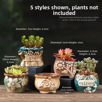 Keraminė sukulentų vaza, kvėpuojanti, stovinti ant grindų, modernus minimalistinis stilius