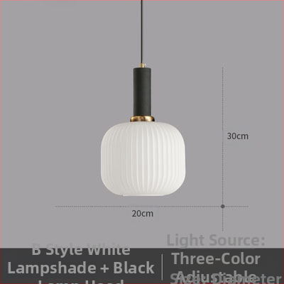 Κρεμαστό φωτιστικό LED, γυάλινο σκιάδιο με σχέδιο νερού σε σκανδιναβικό στιλ, 85-250V, κάλυψη 5–10 m²