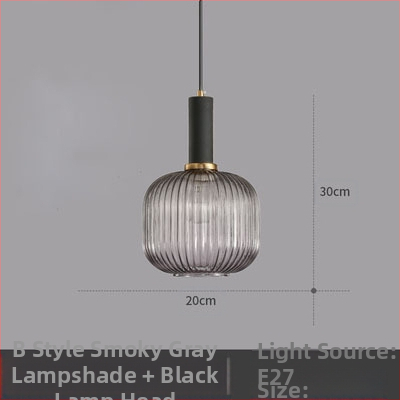 Κρεμαστό φωτιστικό LED, γυάλινο σκιάδιο με σχέδιο νερού σε σκανδιναβικό στιλ, 85-250V, κάλυψη 5–10 m²