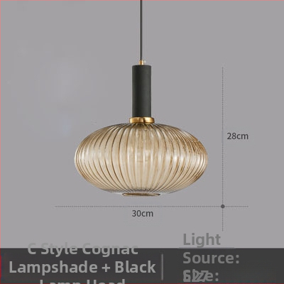 Κρεμαστό φωτιστικό LED, γυάλινο σκιάδιο με σχέδιο νερού σε σκανδιναβικό στιλ, 85-250V, κάλυψη 5–10 m²