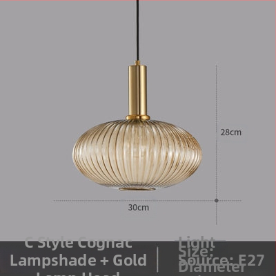 Κρεμαστό φωτιστικό LED, γυάλινο σκιάδιο με σχέδιο νερού σε σκανδιναβικό στιλ, 85-250V, κάλυψη 5–10 m²